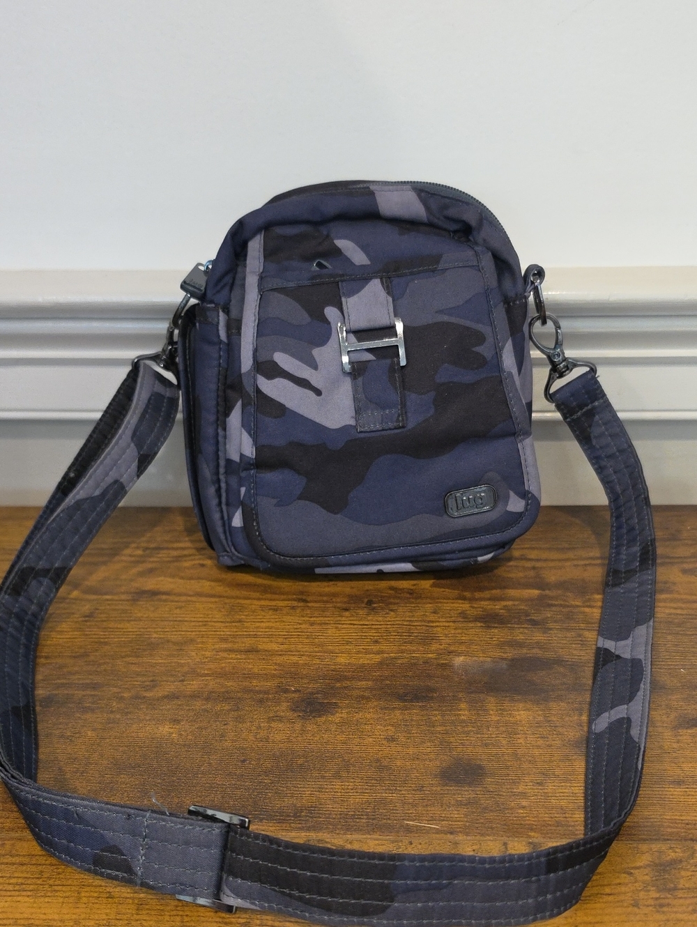 Lug Unisex Navy Camo Crossbody Bag